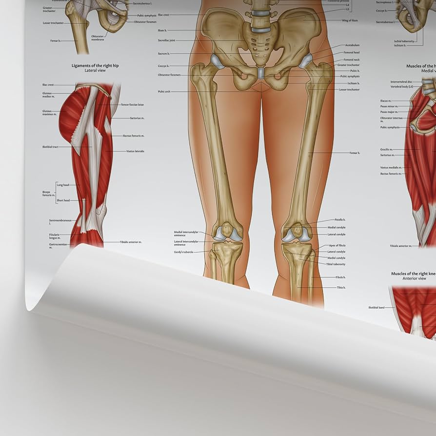 Amazon.co.jp: AnatomyStuff ボディ関節4パックポスター